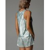 Шелковый комплект майка с шортами Mia-Amore TIFFANY 4914, Цвет: мятный, Размеры: 2XL, изображение 2
