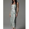 Длинная шелковая сорочка Mia-Amore TIFFANY 4918, Цвет: мятный, Размеры: 2XL, изображение 4