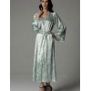 Шелковый длинный халат Mia-Amore TIFFANY 4919, Цвет: мятный, Размеры: 2XL/3XL