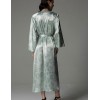 Шелковый длинный халат Mia-Amore TIFFANY 4919, Цвет: мятный, Размеры: 2XL/3XL, изображение 2