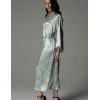 Шелковый длинный халат Mia-Amore TIFFANY 4919, Цвет: мятный, Размеры: 2XL/3XL, изображение 3