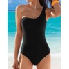 Черный купальник на одной бретели Sielei SUMMER ME51 nero, Цвет: nero (черный), Размеры: 75B
