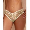Трусики бразилиана Kinga SUMMER MUSE 1258/2-B, Цвет: белый+зеленый, Размеры: XS