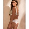 Трусики бразилиана Kinga SUMMER MUSE 1258/2-B, Цвет: белый+зеленый, Размеры: XS, изображение 4