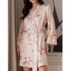 Короткий запашной халат Mia-Amore GARDENIA 9023, Цвет: мультицвет, Размеры: 2XL/3XL, изображение 4