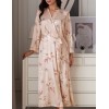 Длинный шелковый халат Mia-Amore GARDENIA 9029, Цвет: мультицвет, Размеры: L/XL, изображение 4