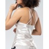 Атласный топ с кружевной отделкой OPIUM ISTINTO 103 pearl-black, Цвет: pearl-black, Размеры: M/L, изображение 2