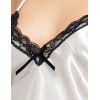 Атласный топ с кружевной отделкой OPIUM ISTINTO 103 pearl-black, Цвет: pearl-black, Размеры: M/L, изображение 3