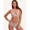 Мягкий бюстгальтер с вышивкой Bella Misteria BEIGE TOPAZ soft bralette, Цвет: бежевый, Размеры: 65D, изображение 4