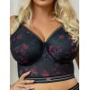 Бюстгальтер бралетт Kris Line BLOSSOM Softbralette longline, Цвет: черный+сиреневый, Размеры: 65J
