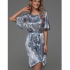 Шелковая туника с поясом Mia-Amore JANE 4657, Цвет: мультицвет, Размеры: 2XL/3XL