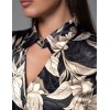 Черная пижама с цветами Mia-Amore DENISA 4866, Цвет: мультицвет, Размеры: 2XL, изображение 3