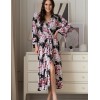 Длинный трикотажный халат Mia-Amore ABBEY 5559 черный, Цвет: черный, Размеры: 2XL/3XL, изображение 3