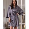 Короткий запашной халат Mia-Amore DIORA 4993 графит, Цвет: графит, Размеры: S/M