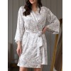 Короткий запашной халат Mia-Amore DIORA 4993 молочный, Цвет: молочный, Размеры: 2XL/3XL, изображение 4