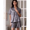 Пижама рубашка с шортами Mia-Amore DIORA 4994 графит, Цвет: графит, Размеры: 3XL