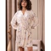 Короткий запашной халат Mia-Amore NYMPHEA 5843, Цвет: пастельный, Размеры: 2XL/3XL