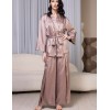 Комплект-тройка из жаккардового атласа Mia-Amore FLORENCE 2356, Цвет: карамель, Размеры: S