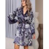 Короткий запашной халат Mia-Amore JULIET 4903 черника, Цвет: черника, Размеры: 4XL/5XL
