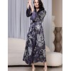 Длинный запашной халат Mia-Amore JULIET 4909 черника, Цвет: черника, Размеры: 4XL/5XL, изображение 4