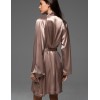 Короткий шелковый халат Mia-Amore LEONARDO 4663 какао, Цвет: какао, Размеры: 2XL/3XL, изображение 3