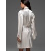 Короткий шелковый халат Mia-Amore LEONARDO 4663 кремовый, Цвет: кремовый, Размеры: 2XL/3XL, изображение 3