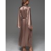 Длинный шелковый халат Mia-Amore LEONARDO 4669 какао, Цвет: какао, Размеры: 2XL/3XL, изображение 3
