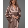 Длинный шелковый халат Mia-Amore LEONARDO 4669 какао, Цвет: какао, Размеры: 2XL/3XL, изображение 2
