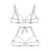 Открытый купальник в полоску Sielei MARINIERE XL73 nero, Цвет: nero (черный), Размеры: 75B, изображение 3
