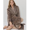 Длинный тёплый халат Aruelle DEMI TAUPE, Цвет: тауп, Размеры: L