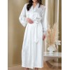 Длинный запашной халат Mia-Amore AMANDA 3639 белый, Цвет: белый, Размеры: S/M, изображение 4
