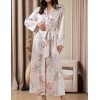 Длинный халат на пуговицах Mia-Amore FELICIA 9037, Цвет: молочный, Размеры: 3XL, изображение 4