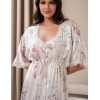 Шелковый пеньюар-накидка Mia-Amore FELICIA 9039, Цвет: молочный, Размеры: 2XL/3XL, изображение 2
