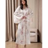 Длинный запашной халат Mia-Amore FELICIA 9049, Цвет: молочный, Размеры: 2XL/3XL, изображение 3