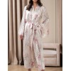Длинный запашной халат Mia-Amore FELICIA 9049, Цвет: молочный, Размеры: 2XL/3XL, изображение 4