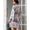 Короткий халат с цветами Mia-Amore MARIEL 4963, Цвет: мультицвет, Размеры: L/XL, изображение 2