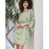 Короткий запашной халат Mia-Amore TOSCANA 9073, Цвет: оливковый, Размеры: S/M, изображение 2