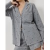 Хлопковая пижама с шортами Aruelle HARRIET, Цвет: серый, Размеры: XS, изображение 4