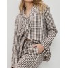Пижама из хлопка Aruelle SELIN, Цвет: коричневый/бежевый, Размеры: XS, изображение 4