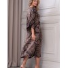 Длинная шелковая туника Mia-Amore AIDA 9054, Цвет: шоколадный, Размеры: 3XL, изображение 3