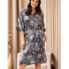 Шелковая туника с поясом Mia-Amore FEDERICA 9104, Цвет: графитовый, Размеры: 4XL/5XL, изображение 3