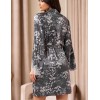 Короткий халат с кружевом Mia-Amore FEDERICA 9113, Цвет: графитовый, Размеры: L/XL, изображение 2
