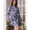 Короткий запашной халат Mia-Amore MARJANI 9003, Цвет: темно-синий, Размеры: L/XL, изображение 3