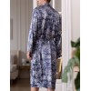 Шелковый мужской халат Mia-Amore MARJANI 9009, Цвет: темно-синий, Размеры: 4XL/5XL, изображение 2