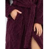 Длинный тёплый халат Sensis ROSIRA, Цвет: бордовый, Размеры: L, изображение 5