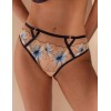 Трусики слипы с вышивкой Kinga NYX 1296/2-P, Цвет: телесный+синий, Размеры: S