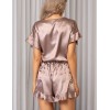 Атласная пижама с рюшами Mia-Amore GIGI 2345 карамель, Цвет: карамель, Размеры: 2XL, изображение 2