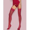 Чулки Obsessive S800 STOCKINGS рубиновый, Цвет: рубиновый, Размеры: L/XL