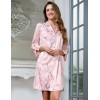 Шелковая рубашка-халат Mia-Amore EDEM 5976, Цвет: розовый, Размеры: M