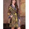Шелковый халат-кимоно Mia-Amore ARMANI GOLD 3493, Цвет: темно-синий/золотой, Размеры: L/XL